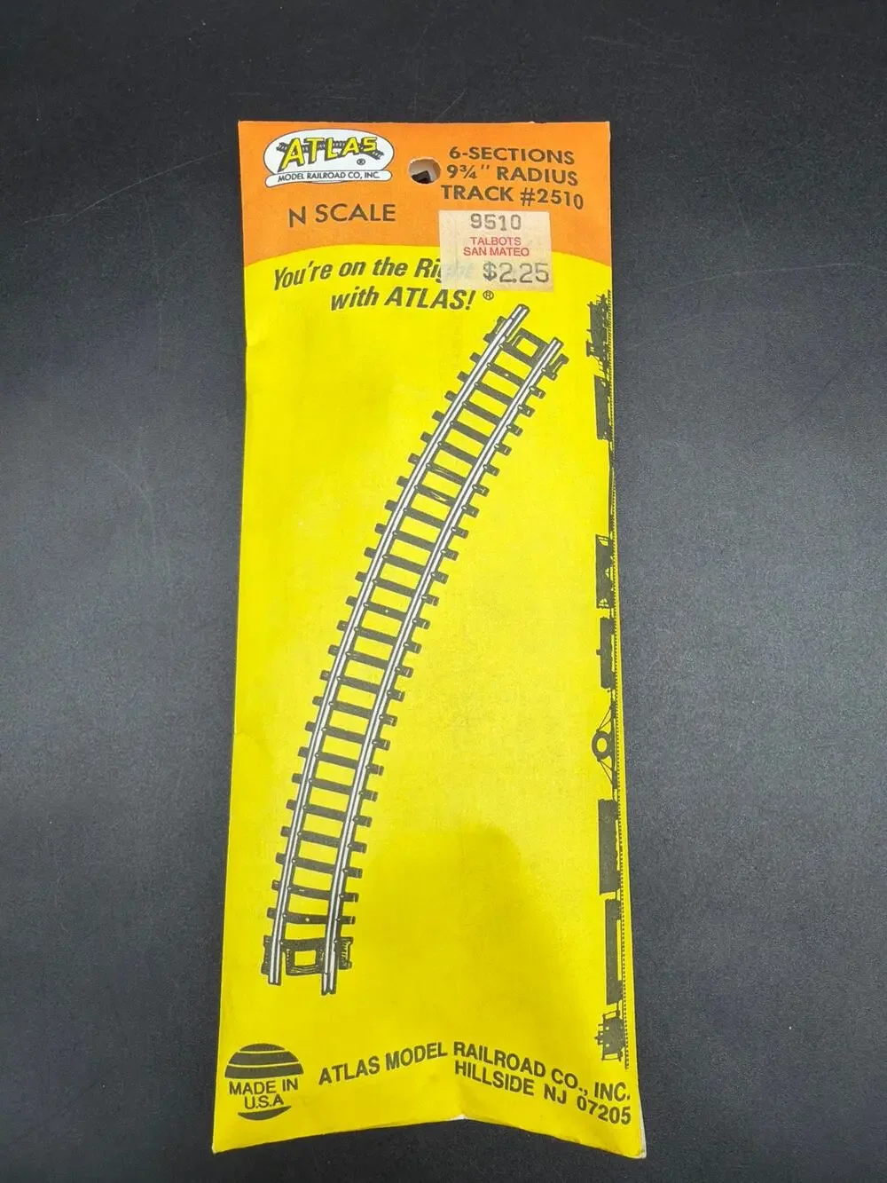 Atlas N Scale #2510 9-3/4” Radius Curved Track 6 Sections NOS New Open Box USA